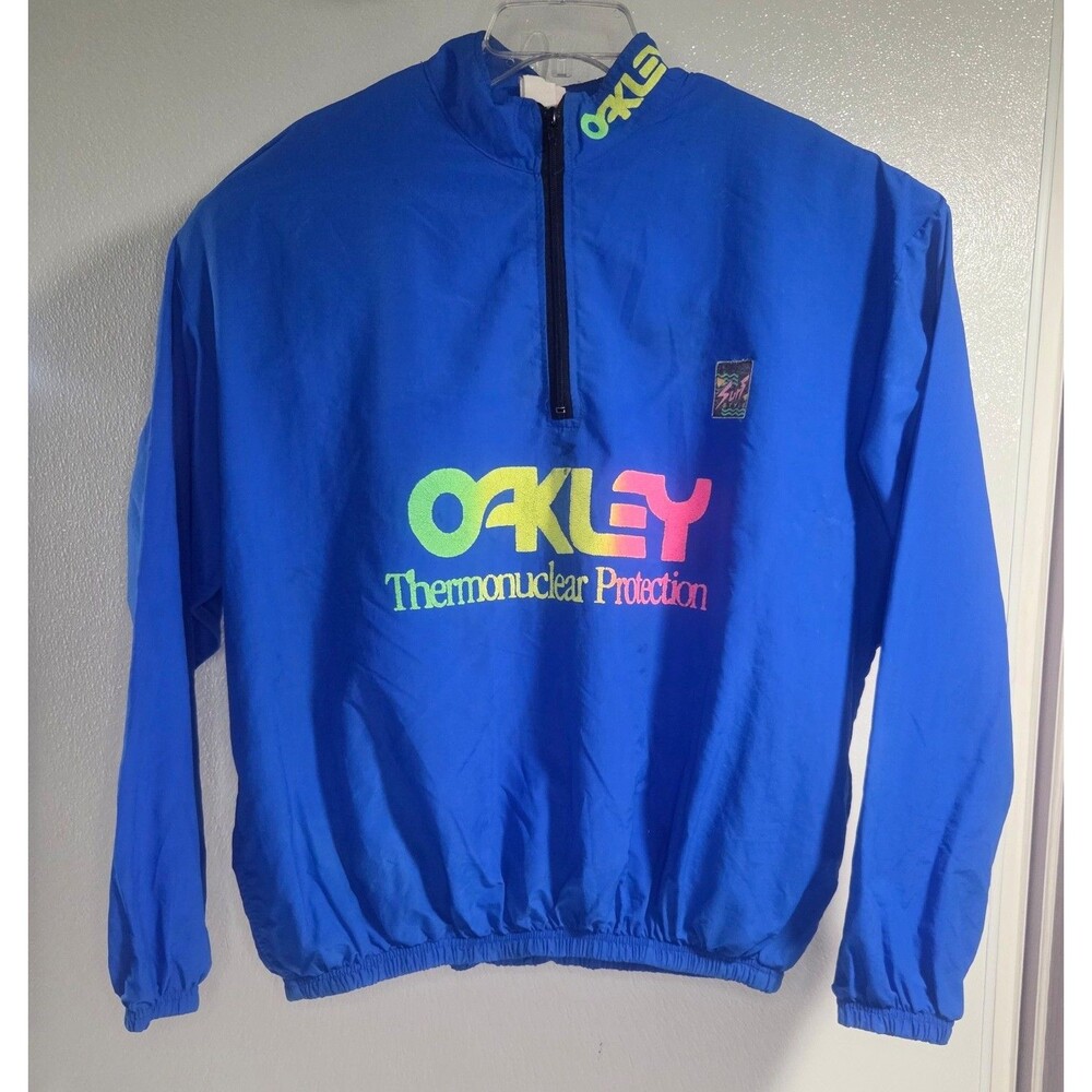 VIntage 90s Oakley Surf Style Thermonuclear Protection pullover windbreaker
